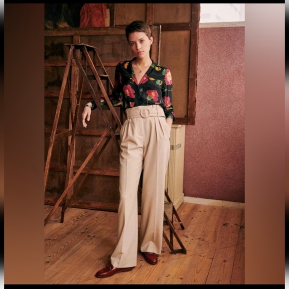 Sezane Pants - Sezane arthur pants in beige